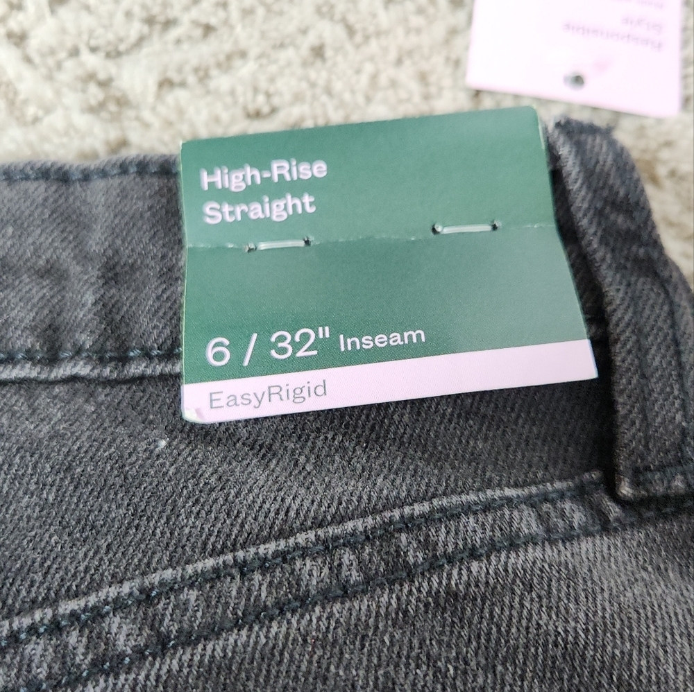 Wild Fable High-Rise Straight EasyRigid Black Wash Jeans Size 6/32" - Picture 12 of 16